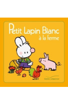 Petit lapin blanc à la ferme