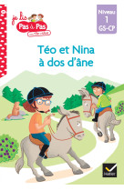 Téo et nina gs cp niveau 1 - téo et nina à dos d'âne