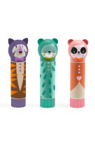 Bâtons de colle - animaux (présentoir 9 pcs)