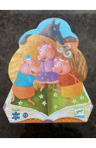 Puzzles silhouette 24 pcs - trois petits cochons