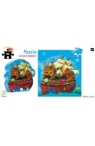 Puzzle silhouette 54 pcs  - bateau de barberousse