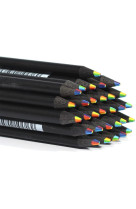 Crayons noirs - mines multicolores