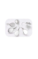 Sachet de 6 boucle oreilles couleur argent