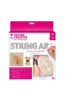 Tableau licorne string art carre en bois