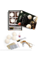 Coffret 4 boules de noel en ceramique a decorer