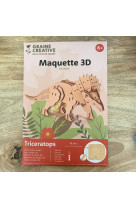 Maquette bois 3d triceratops