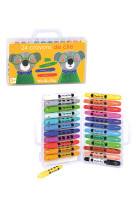 Boite de 24 crayons de cire - les popipop