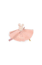 Doudou souris rose