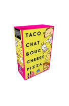 Taco chat bouc cheese pizza