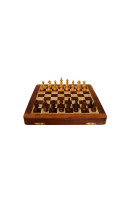 Jeu ?checs magn?tique pliable 17cm (acacia)