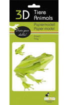 3d paper model - animal - grenouille