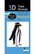 3d paper model - animal - pingouin