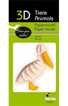 3d paper model - animal - pelican