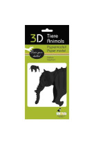 3d paper model - animal - elephant