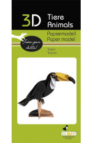 3d paper model - animal - toucan