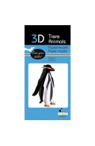 3d paper model - animal - pingouin