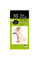 3d paper model - animal - chat blanc