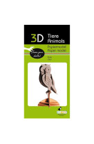 3d paper model - animal - hibou