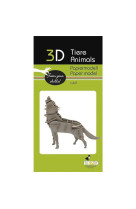 3d paper model - animal - loup