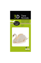 3d paper model - animal - cygne