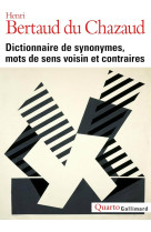 Dictionnaire de synonymes, mots de sens voisin et contraires