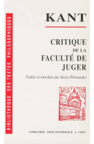 Critique de la faculté de juger