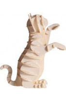 3d paper model - animal - chat blanc