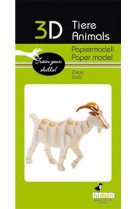 3d paper model - animal - chevre