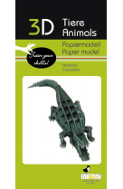 3d paper model - animal - crocodile