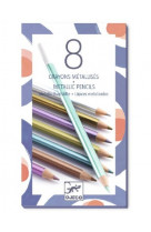 Les couleurs - 8 crayons metalliques