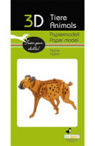 3d paper model - animal - hyene