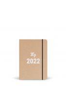 Agenda 2022 semainier - poche a6 souple - sable