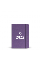 Agenda 2022 semainier - poche a6 souple - violet