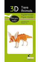 3d paper model - animal - renard du desert