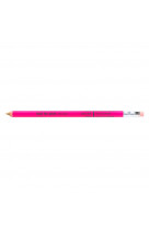 Crayon de bois semaine avec gomme - rose