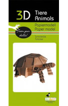 3d paper model - animal - tortue