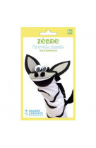 Kit marionnette chaussette : zebre
