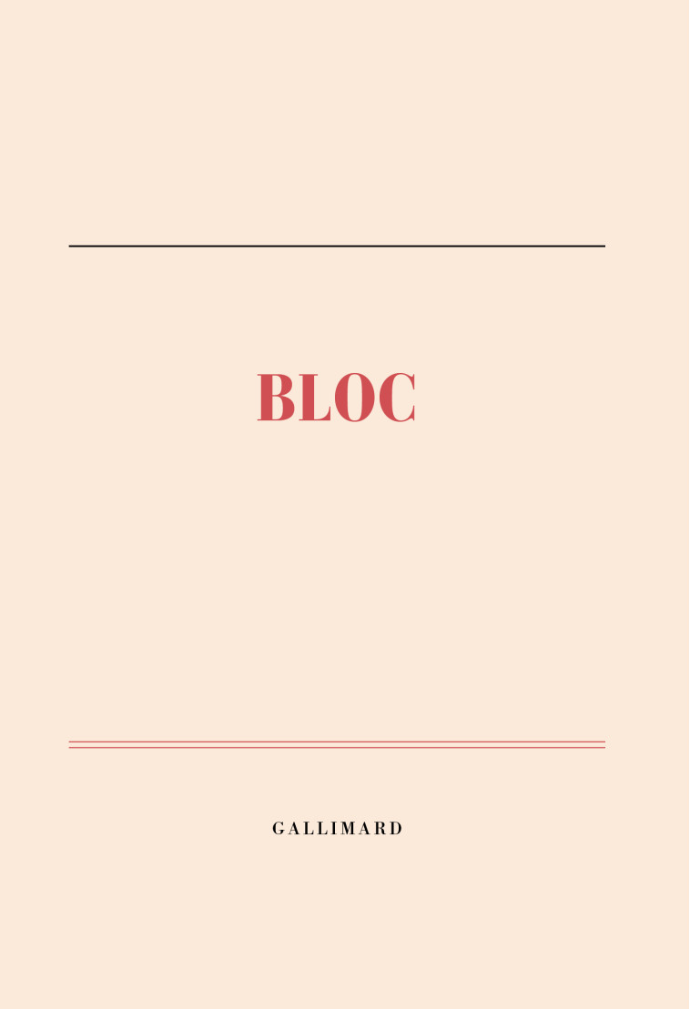 BLOC DE PAPETERIE -  Collectifs - GALLIMARD