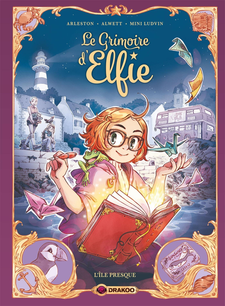 LE GRIMOIRE D-ELFIE - T01 - LE GRIMOIRE D-ELFIE - VOL. 01 - HISTOIRE COMPLETE - L-ILE PRESQUE - Christophe Arleston, Audrey Alwett, Mini Ludvin - DRAKOO