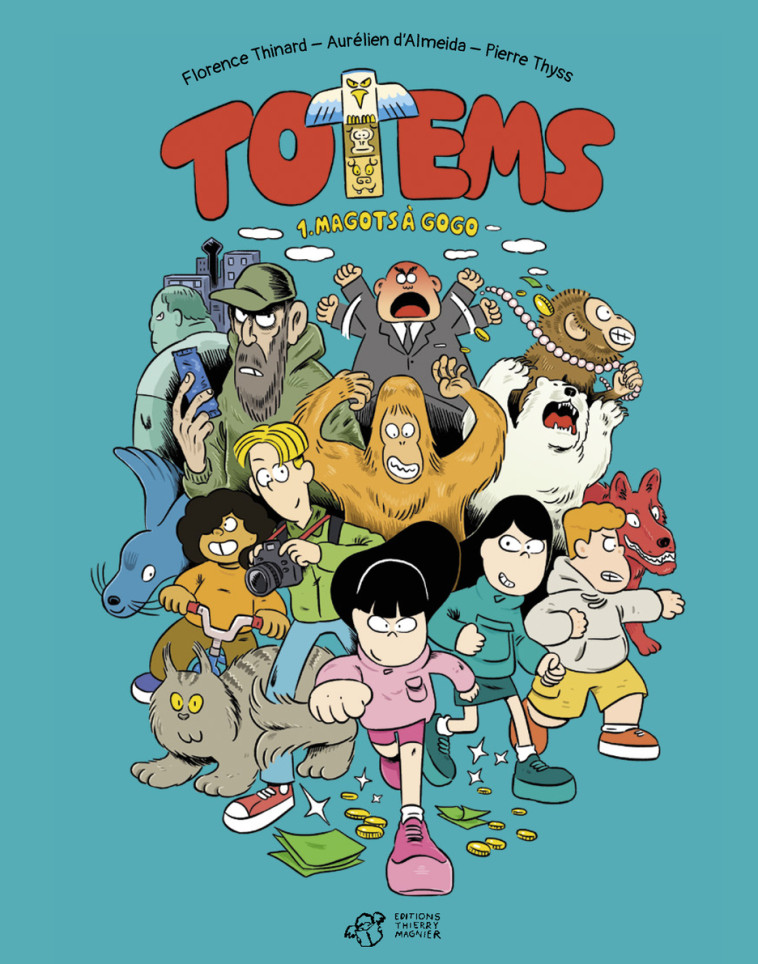 BD TOTEMS T1 - MAGOTS A GOGO - Florence Thinard, Aurélien D'almeida, Pierre Thyss - THIERRY MAGNIER