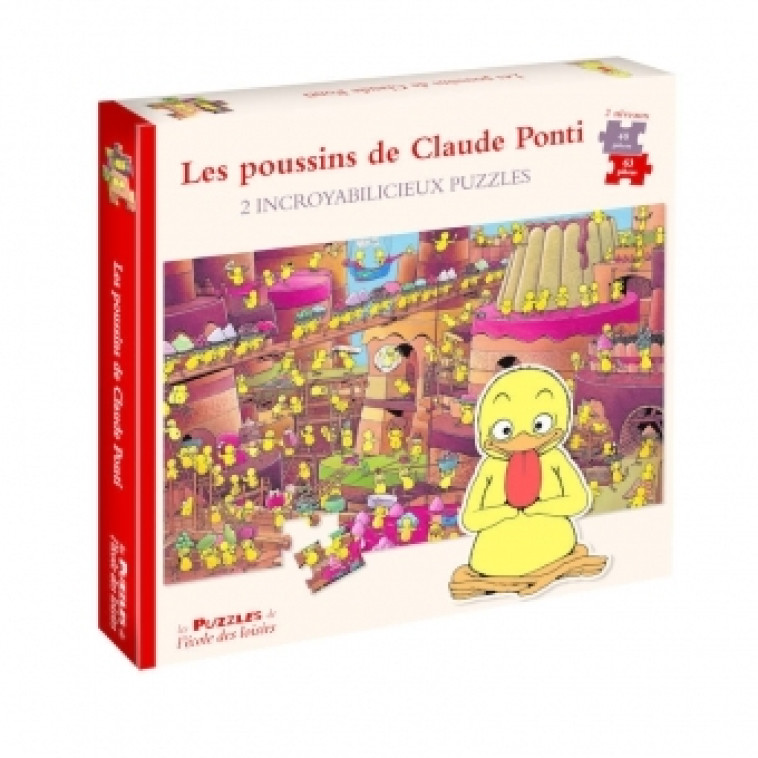 LES POUSSINS DE CLAUDE PONTI 2 PUZZLES - Claude Ponti - EDL