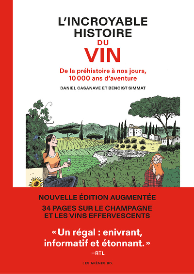 L'Incroyable histoire du vin - De la préhistoire à nos jours, 10 000 ans d'aventure - Benoist Simmat, Daniel Casanave - ARENES