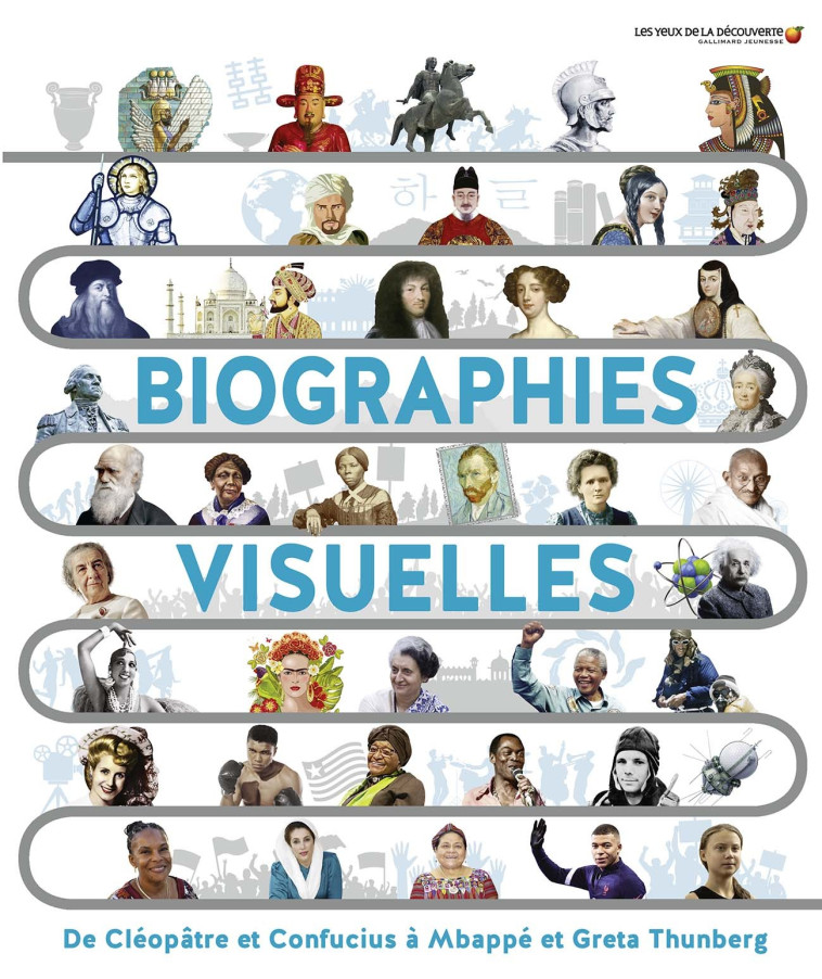 BIOGRAPHIES VISUELLES - DE CLEOPATRE ET CONFUCIUS A MBAPPE ET GRETA THUNBERG -  Collectif, Stéphanie Alglave, Bruno Porlier, Bérengère Viennot - GALLIMARD JEUNE