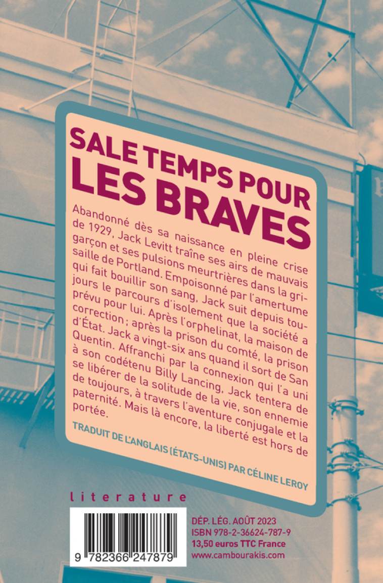 Sale temps pour les braves (poche édition courante) - Don Carpenter - CAMBOURAKIS