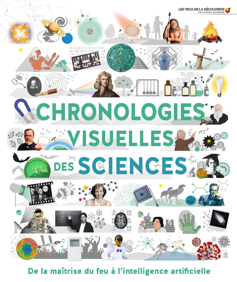 CHRONOLOGIES VISUELLES DES SCIENCES - DE LA MAITRISE DU FEU A L-INTELLIGENCE ARTIFICIELLE -  Collectif, Bruno Porlier - GALLIMARD JEUNE