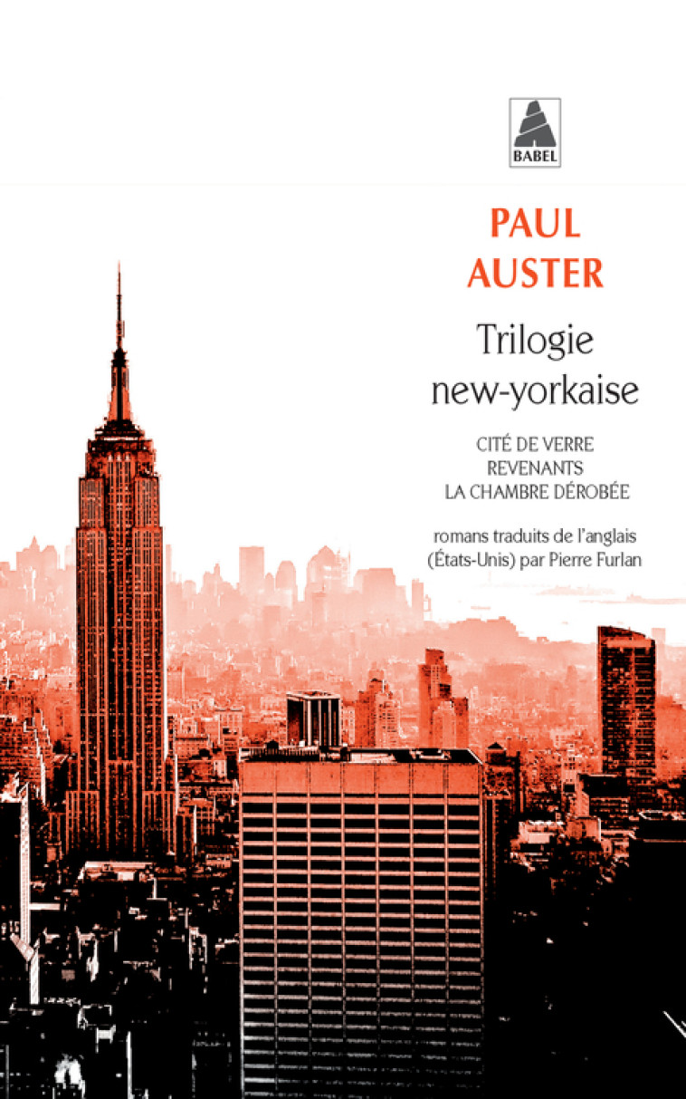 Trilogie new-yorkaise - Jean Frémon, Marc Chénétier, Paul Auster, Pierre Furlan - ACTES SUD