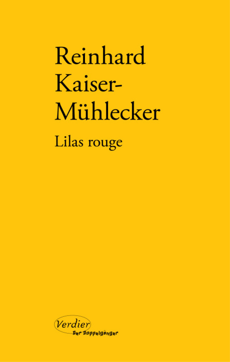 LILAS ROUGE - Reinhard Kaiser-Mühlecker - VERDIER