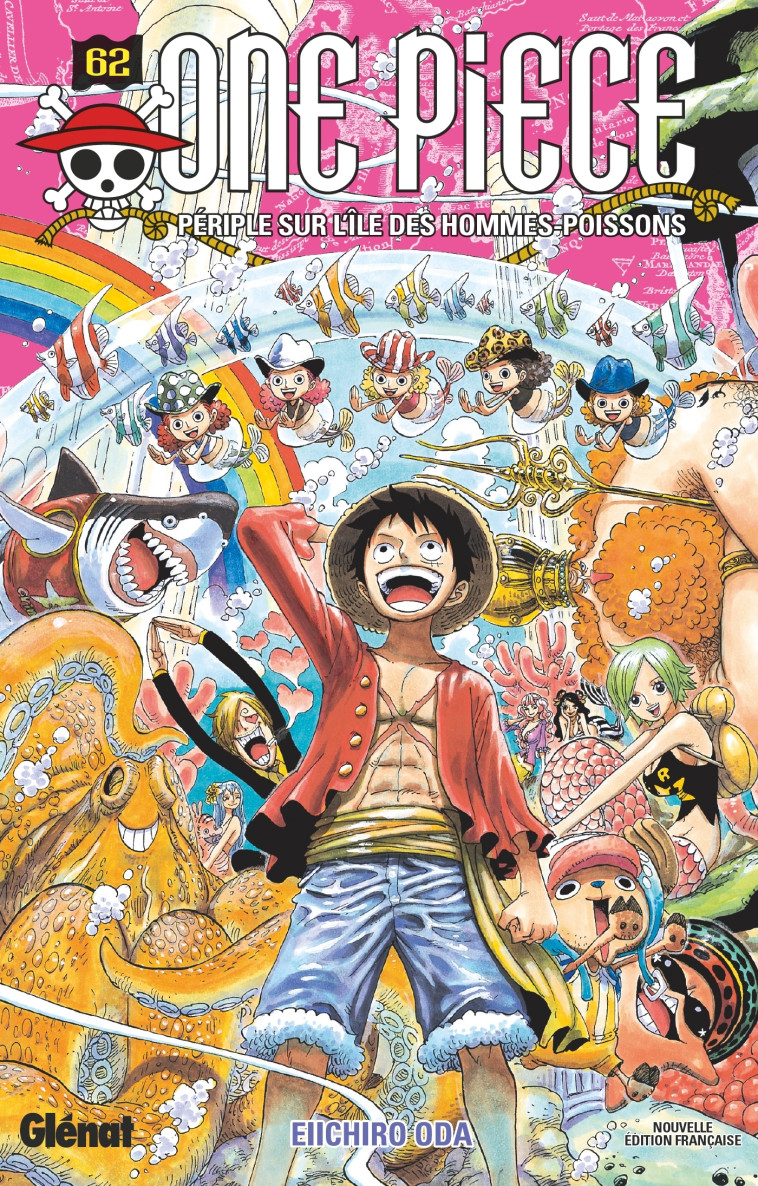 ONE PIECE - EDITION ORIGINALE - TOME 62 - PERIPLE SUR L-ILE DES HOMMES-POISSONS - Eiichiro Oda - GLENAT