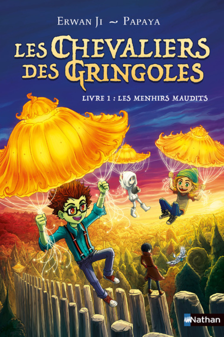 Les Chevaliers des Gringoles - tome 01 : Les menhirs maudits - Erwan Ji, Papaya Papaya - NATHAN