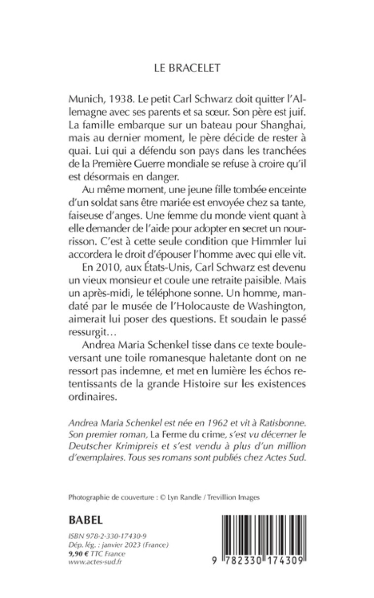 Le Bracelet - Andrea Maria Schenkel - ACTES SUD